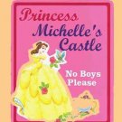 Personalized PRINCESS BELLE Girls Room Door SIGN