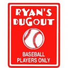 Personalized Red  BASEBALL Kids Room Door SIGN