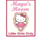 Personalized HELLO KITTY Girls Bedroom Door SIGN