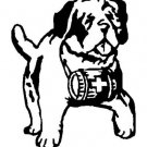 GREAT DANE PUPPY w/Flask Vinyl sticker / decal
