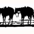 TWO WAITING HORSES Vinyl sticker/decal