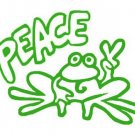 Green PEACE FROG Vinyl sticker / decal