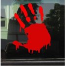 BLOODY ZOMBIE HAND PRINT vinyl car STICKER / DECAL