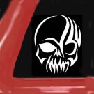 TRIBAL SKULL Vinyl 5" White STICKER / DECAL