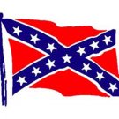 CONFEDERATE FLAG 7" (AS PICTURED) DIE-CUT STICKER