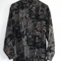 New 100% Silk Long Sleeve Printed Mens Shirt Size S NIB