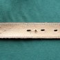 Vintage Women's 30" Leather Belt Silver Gold Finish Buckle