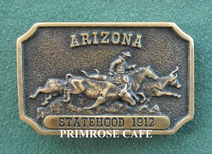 XXX Vintage Heritage Mint belt buckle Arizona Statehood 1912