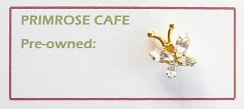 Vintage Butterfly Rhinestone Tie Tac Pin