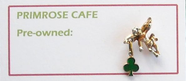 Vintage Irish Luck Shamrock Angel Tie Tac Pin