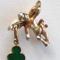 Vintage Irish Luck Shamrock Angel Tie Tac Pin