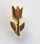Vintage Gold Tone Tulip Tie Tac Pin