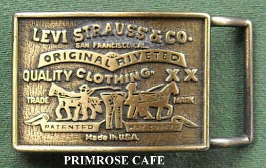 Vintage Levi Strauss & Co Brass Belt Buckle