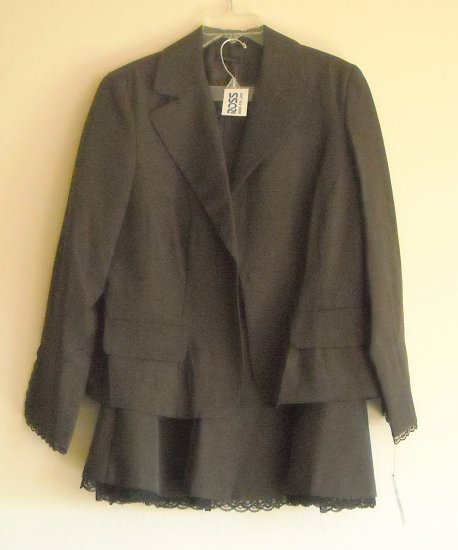 Courtenay Womens Brown 2 Piece Skirt Suit 18W 20W NWT