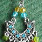 Catherines silver color rhinestone beaded pierced earrings