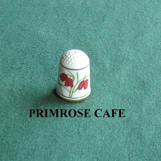 Franklin Flowers Of Nederland Holland Porcelain Thimble Fritillaria