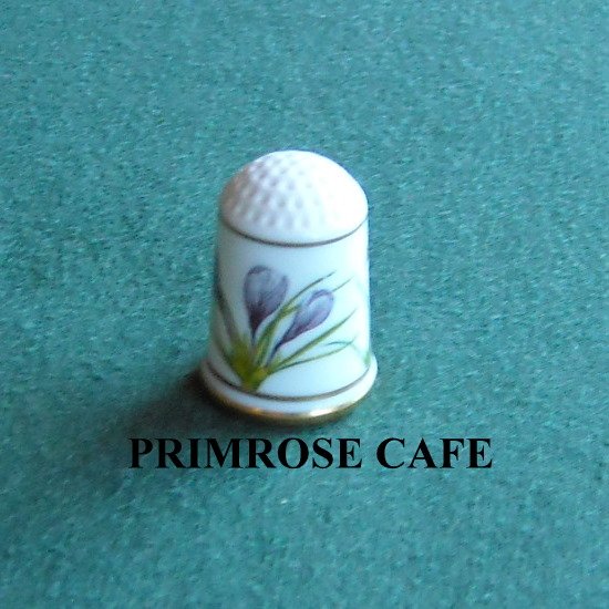 Franklin flowers of Nederland Holland porcelain thimble Anemone