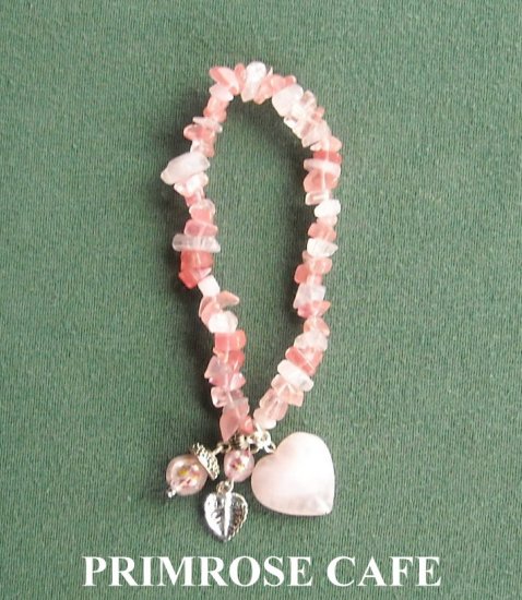 Beaded Stretch Semi Precious Stones Avon Harmony Pink Bracelet
