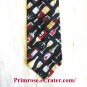 D'em Crazy Tie Wine Design Cotton Mens Necktie