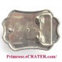 Vintage Round Stone Silver Color Belt Buckle