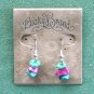 Lucky Brand Silver Tone Turquoise Red Green Stone Dangle Earrings