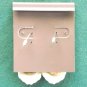 Lucky Brand Bronze Tone Dangle White Love Carved Flower Earrings
