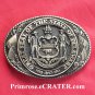 Tony Lama First Edition Great Seal State Of Delaware Brass Belt Buckle