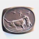 Retriever Steven L Knight 3D Solid Bronze Vintage Belt Buckle