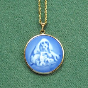 Vintage Denmark hot Porcelain Pendant