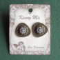 Kenny Ma San Francisco rhinestone pierced earrings