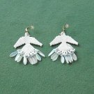 Vintage beaded white dove pierced earrings Vintage beaded white dove pierced earrings