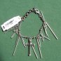 Lucky Brand Silver Tone 6 Cross Charm Bracelet NWT