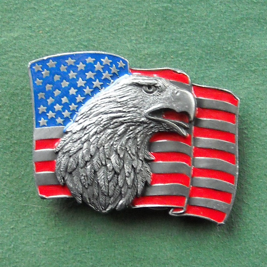 American Eagle Flag Siskiyou Belt Buckle