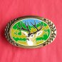 Heritage Solid Brass 5 Point Deer Belt Buckle