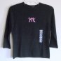 Misses Womens Black Virgo Shirt Top Size S
