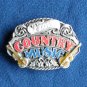 I Love Country Music Siskiyou Vintage 1988 Belt Buckle