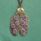 Ladybug Butterfly Lucky Brand Antique Gold Tone Necklace NWT