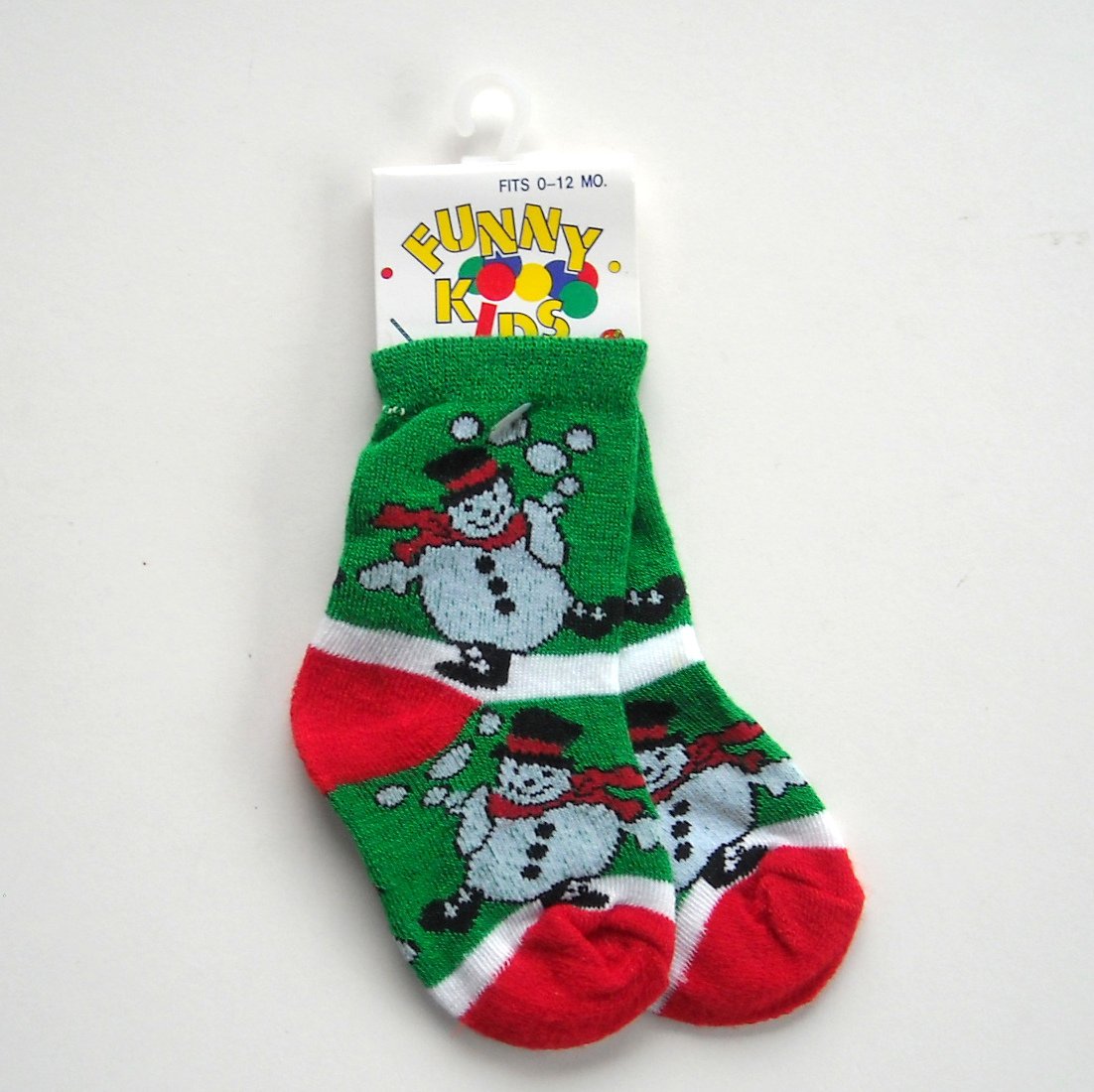 Funny Kids baby booties Snowman socks 0 - 12 month NWT