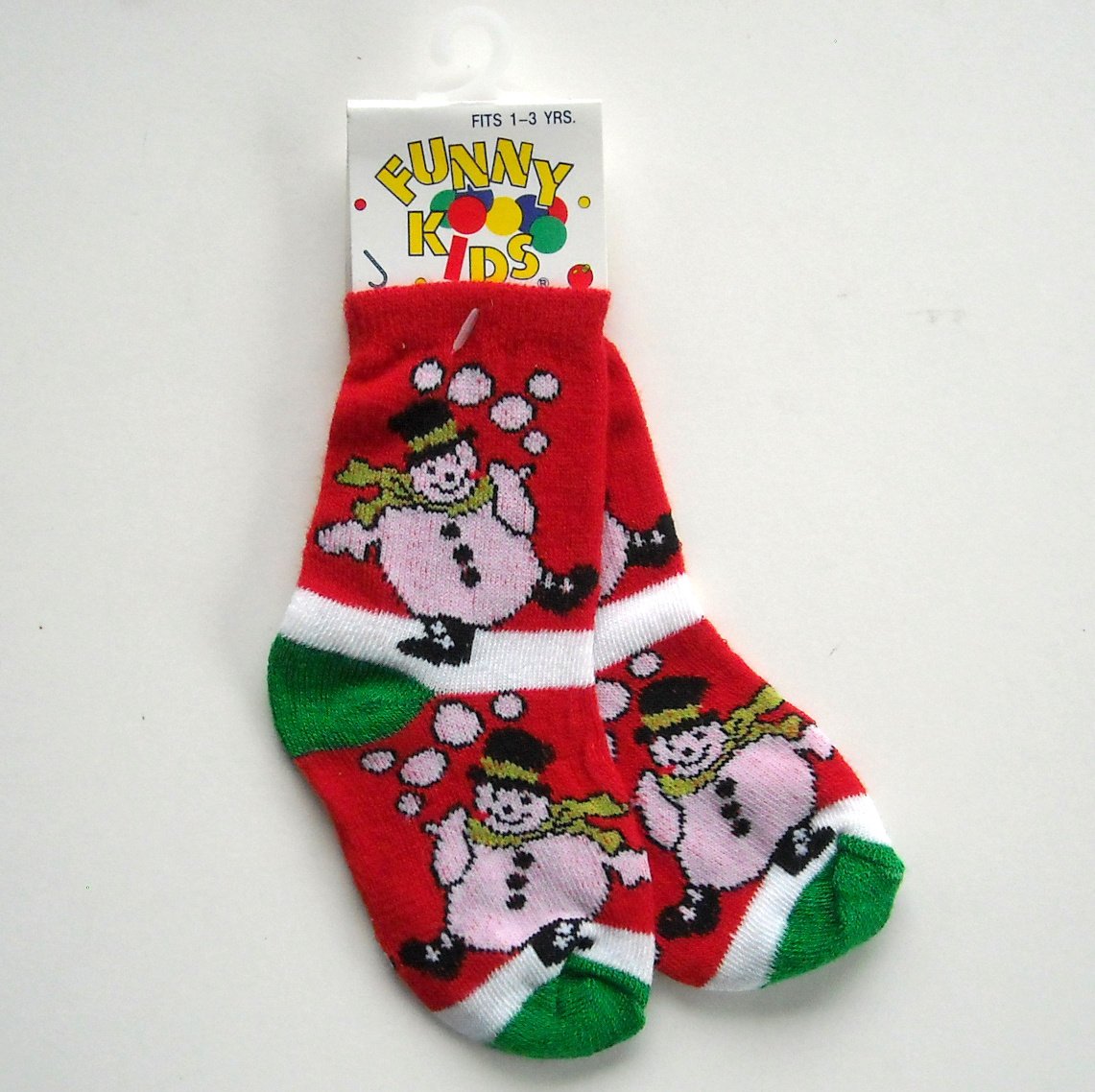 Funny Kids baby booties Snowman socks 1 - 3 years NWT