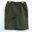 Talbots Misses Womens Avocado Green Cotton Skirt Size 10 Talbots Misses Womens Avocado Green Cotton Skirt Size 10
