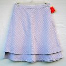 Isaac Mizrahi Misses Knee Length Pink Striped Cotton Skirt Size 6 Isaac Mizrahi Misses Knee Length Pink Striped Cotton Skirt Size 6