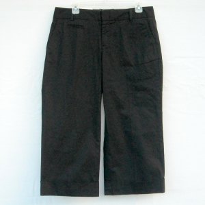 Gap Womens Stretch Black Cotton Capris Pants size 10
