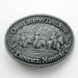 Vintage Eminence Missouri Cross Country Trail Ride Metal Belt Buckle