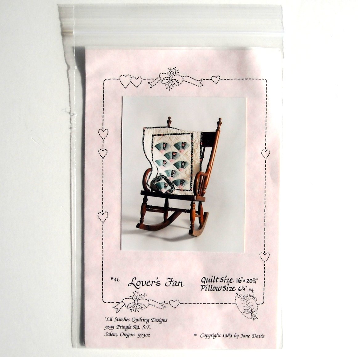 Lil Stitches Quilting Designs Lovers Fan Quilt Crafts Pattern 46