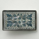 Diamond Cut Paisley Pattern Silver Color Belt Buckle Diamond Cut Paisley Pattern Silver Color Belt Buckle
