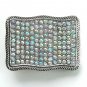 Rhinestone Chrome Metal Vintage Belt Buckle
