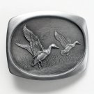 Ducks Pewter Color Metal A # 104 Belt Buckle