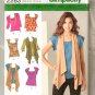 Simplicity Misses Knit Tops Vest Size H5 6 - 14 Wrights Sewing Pattern 2283