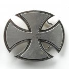 Maltese Cross Silver Color Metal Alloy Belt Buckle