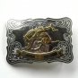 Bucking Horse Rodeo Vintage Nickel Silver Belt Buckle
